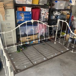 Vintage solid iron metal bed frame/stand
