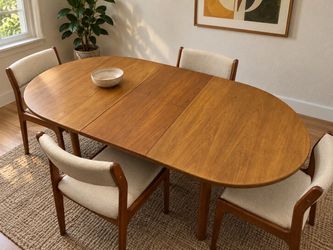 Mid-Century Teak Dining Table and Chairs