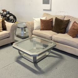 Beige Sofa & Loveseat Set 