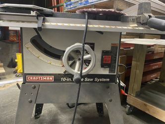 Craftsman 10 inch table on sale saw system