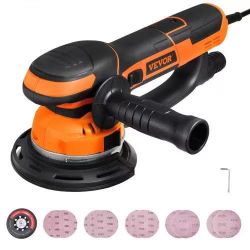 172*Random Orbital Sander, 6-Inch DA & GA Dual Action Orbital Sander, 850W 7400PRM 6 Variable Speed Electric Palm Sander with 10PCS Sandpapers, Dust C