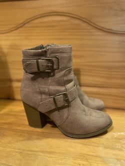 Brown Suede Ankle Boots Size 8 1/2 