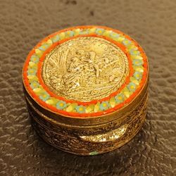 Antique Italian Mosaic Pill Box