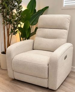 Chita nursery Power Recliner Chair in Cream Fabric