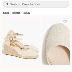 J Crew Espadrille Wedge Sandals NEW