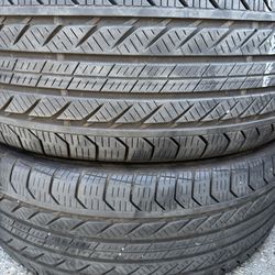 (2) 235/55R18 PAIR OF USED TIRES CONTINENTAL RUN FLAT 60% LIFE !!