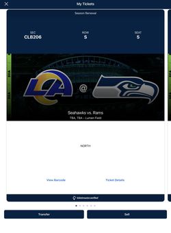 6 Seattle Seahawks vs Jets and Rams Delta Sky360 Club Tickets/Seats **below face value** Thumbnail