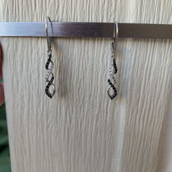 Diamond Dangle Earrings 