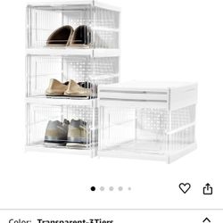 3-Layer Stackable Folding Shoe Storage Box