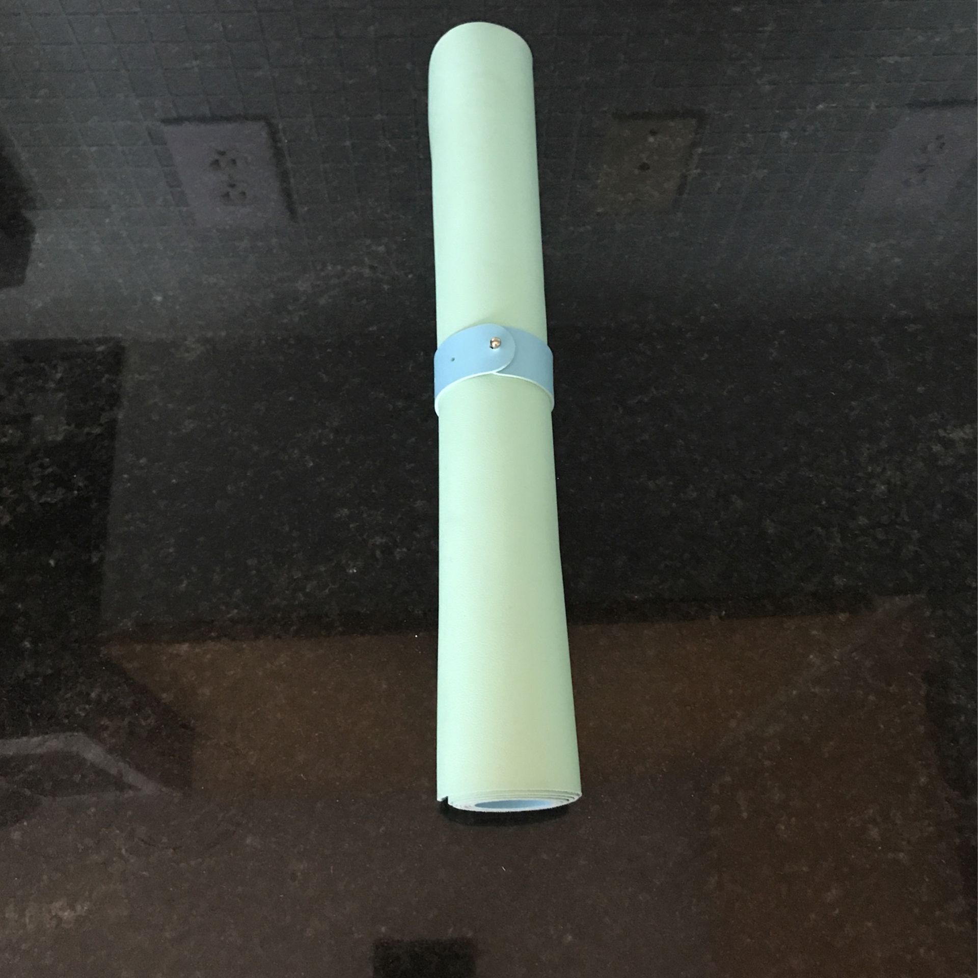 PU Leather Large Desk Mouse Pad 35.4” X 15.75” Mint Green And Sky Blue