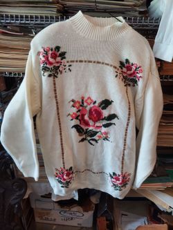 Vintage chinawear Moresly rose sweater