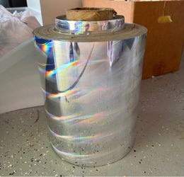 This silver roll appears to be holographic metallized foil