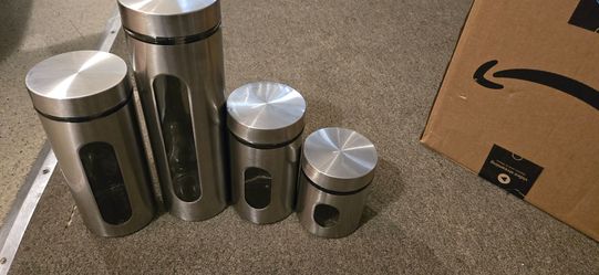 Stainless Steel Kitchen Canister Set of 4