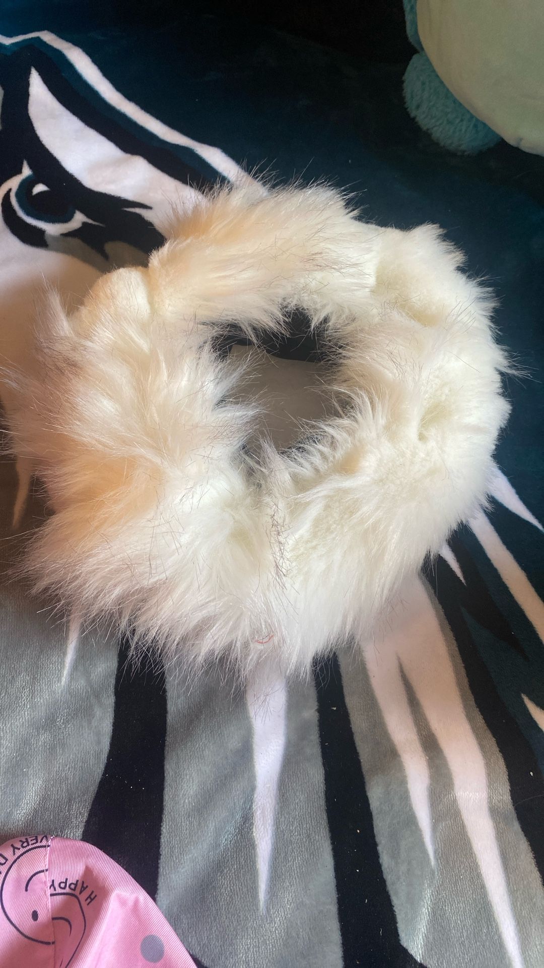 White Fuzzy Headband