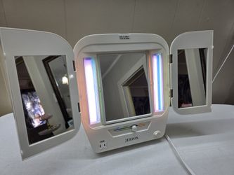 Tri-Fold Makeup Mirror with Lights & Magnification 