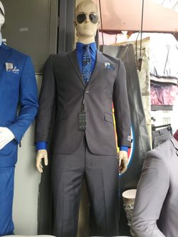 Charcoal gray suit