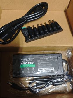 48V 2A 96W Power Supply Adapter
AC 100-240V Input, 8 Plugs Included, Compatible with PoE Switch, LCD Monitor, LED Strip, Router, Stable Output for Ind