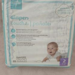 $5 Brand New Pack Of 25 Diapers Size 2 (12lbs-18lbs)