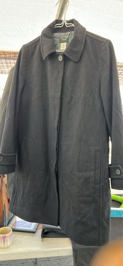 Black Wool Blend Women's Coat