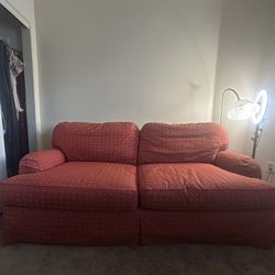 Red Feather Couch Loveseat