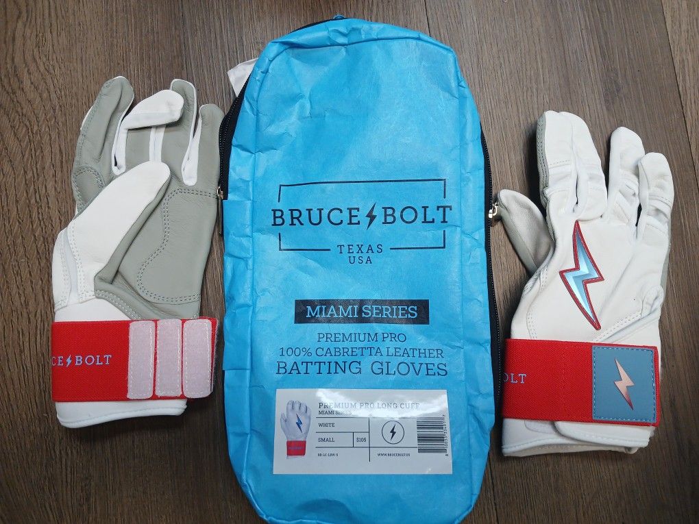 Bruce Bolt Premium Batting Gloves Size Small 7"-7  1/4"