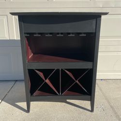 Sleek Wine Bar Cabinet w/ Storage