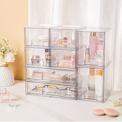 Stackable Storage Drawers Set of 8