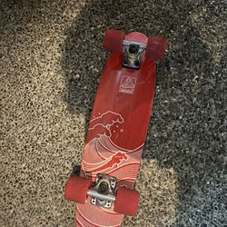Landyachtz Cruiser Skateboard Mini Dinghy Red Waves