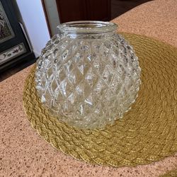 Vintage clear glass lamp globe