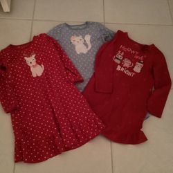 Toddler Size 4-5 Warm Nightgowns 