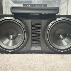 2400W Dual 12" Punch P3 Series Loaded Subwoofer Enclosure W/ Memphis PRXA 700.5 AMP & MEMPHIS LL6SA 6 Channel AMP