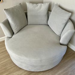 Oversized Swivel Chair/Couch - Like New.