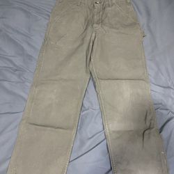 green carhartt carpenter pants 