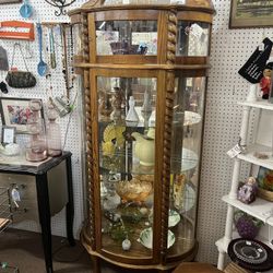 Oak Curio Cabinet