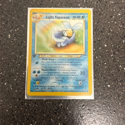 Light Vaporeon 1st Edition 