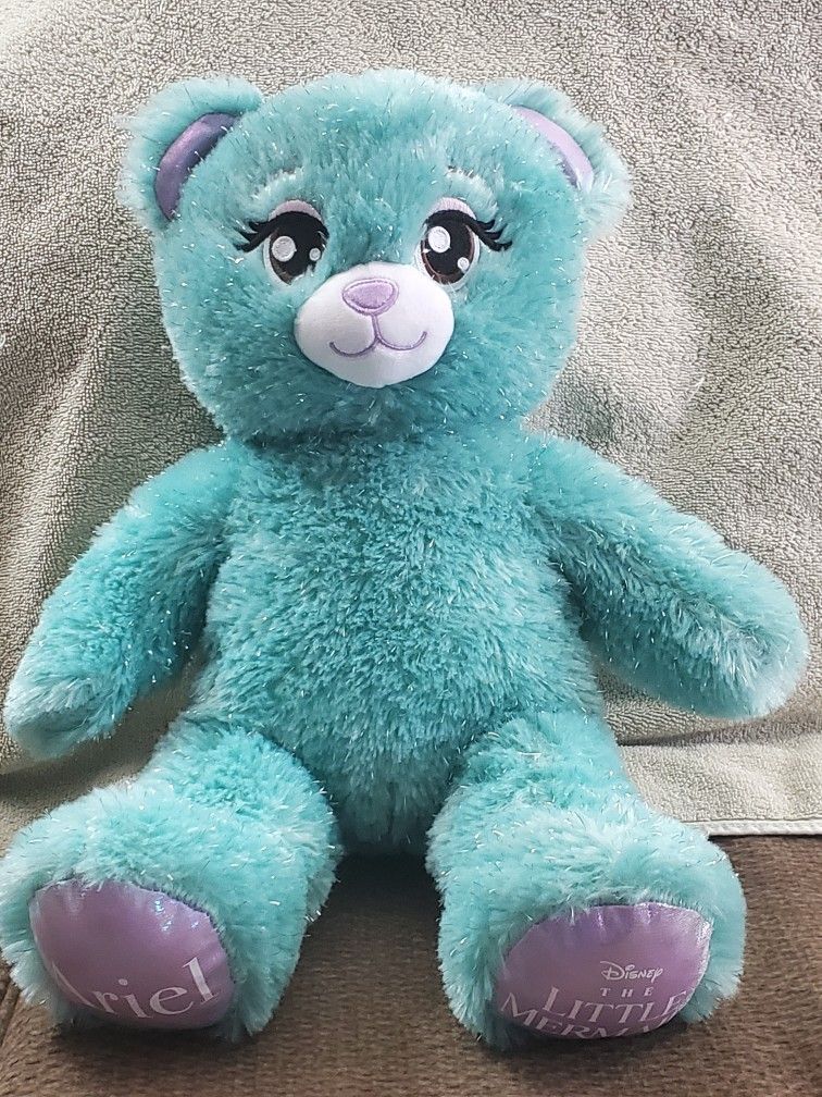 Build A Bear Disney Ariel Little Mermaid Stuffed Plush Bear