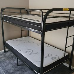 NEW Twin/Twin BUNK BED with NEW Mattresses Included 👍