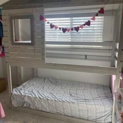 Wooden House Bunk Bed