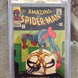 Amazing Spider-Man #35 (1966) CGC 7.5 — Stan Lee Signed (SS); 2nd Molten Man