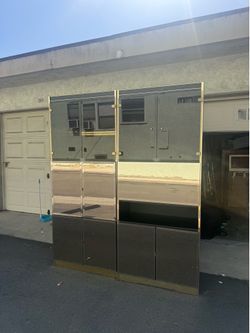 2 Entertainment center glass door