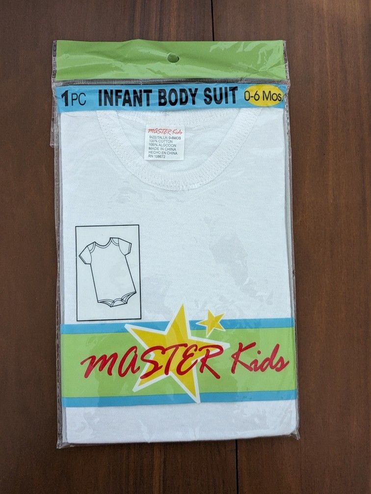 Master Kids Infant Bodysuit (Onesie), 0-6 Months
