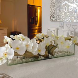 arreglos de orquídeas 24 inch en vase de vidrio