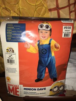 Minion Dave costume 12 - 24 months