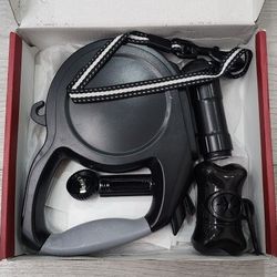 Retractable Dog Leash With Bag Holder New