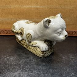 Chinese Cizhou Ware Style Porcelain Cat Pillow Headrest Antique Opium Pillow