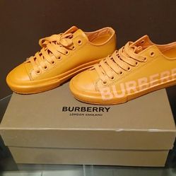 Burberry bright orange shoes