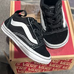 Vans Crib Shoe. Black, Size 2 For $20 OBO