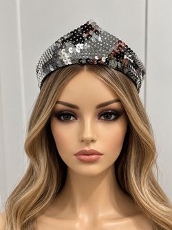 Silver Sequin Crown Headband