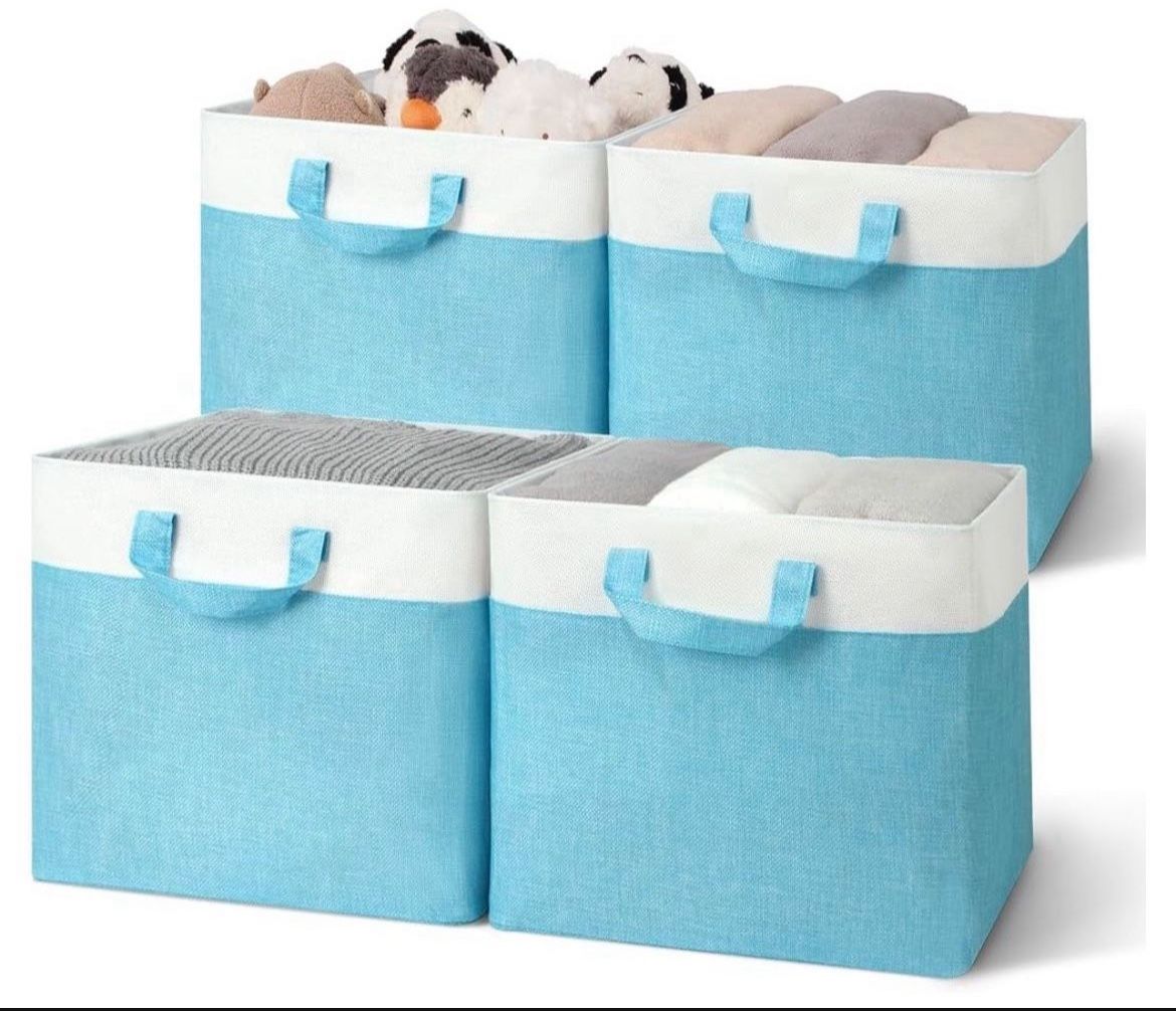 GRANNY SAYS 13x13 Cube Storage Bins, Storage Cubes with Metal Frame, Storage and Organizer, Foldable Closet Storage Baskets, Storage Cube Bins, Storag