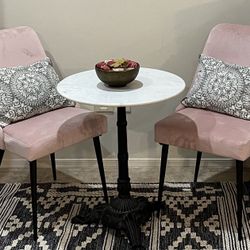 Pier 1 Dining Chairs-blush Pink Dark Legs 
